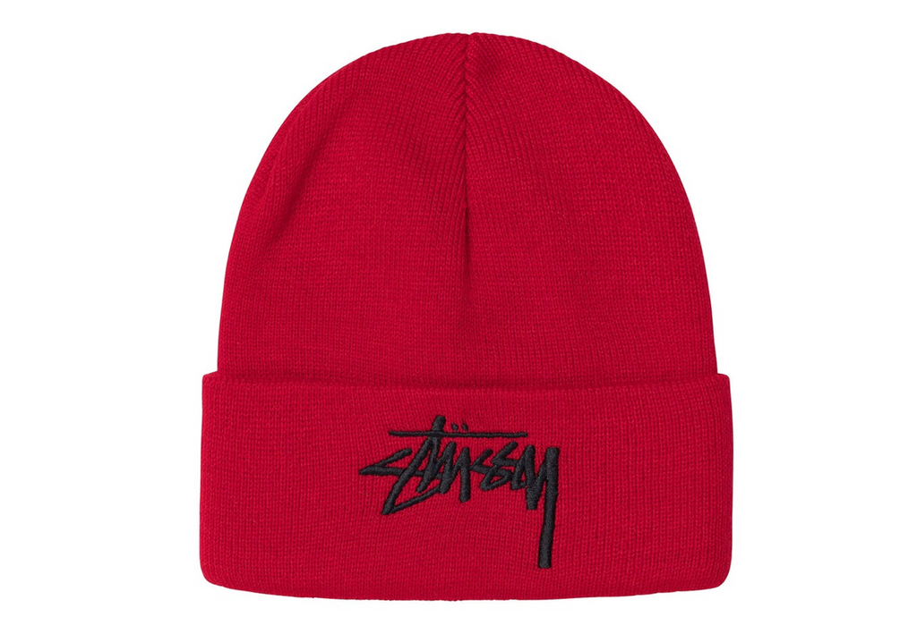 Red stussy beanie sales
