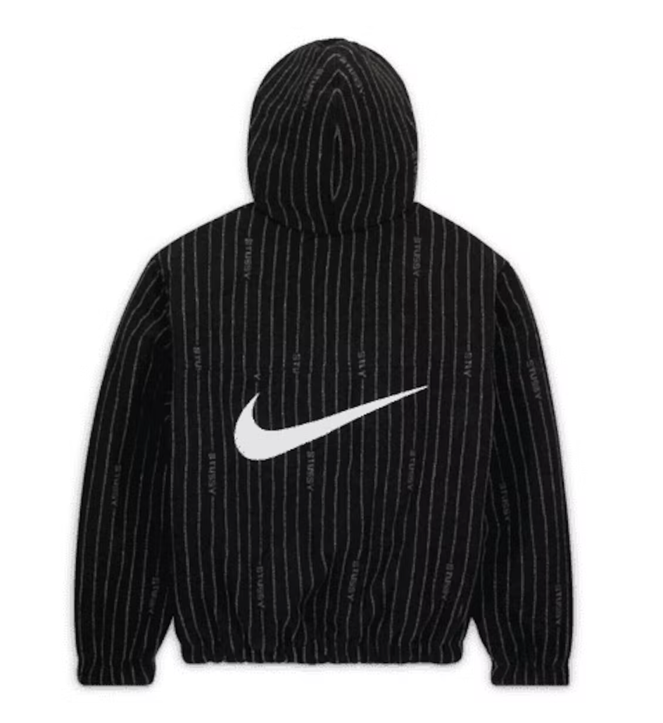 NIKE X STUSSY STRIPED WOOL JACKET BLACK