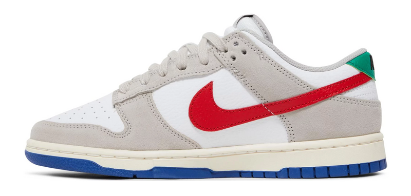 NIKE DUNK LOW LIGHT IRON ORE RED BLUE