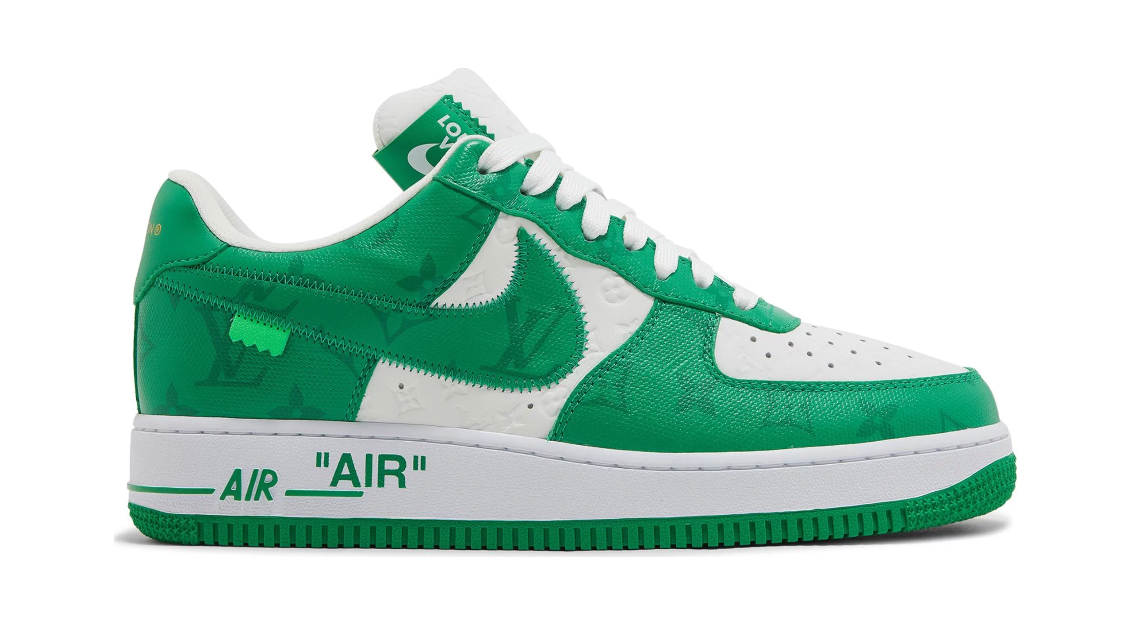 LOUIS VUITTON NIKE AIR FORCE 1 LOW WHITE GREEN