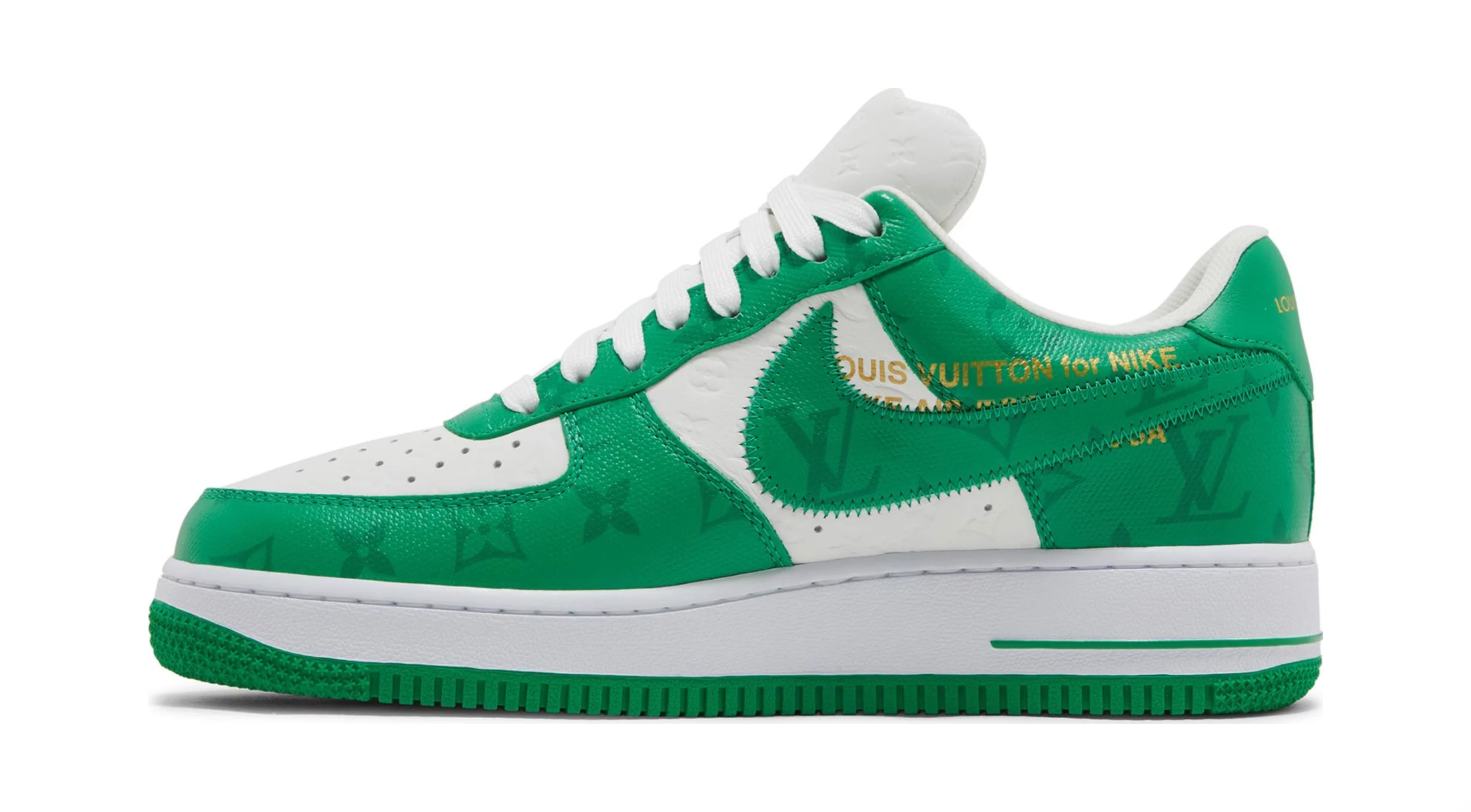 LOUIS VUITTON NIKE AIR FORCE 1 LOW WHITE GREEN