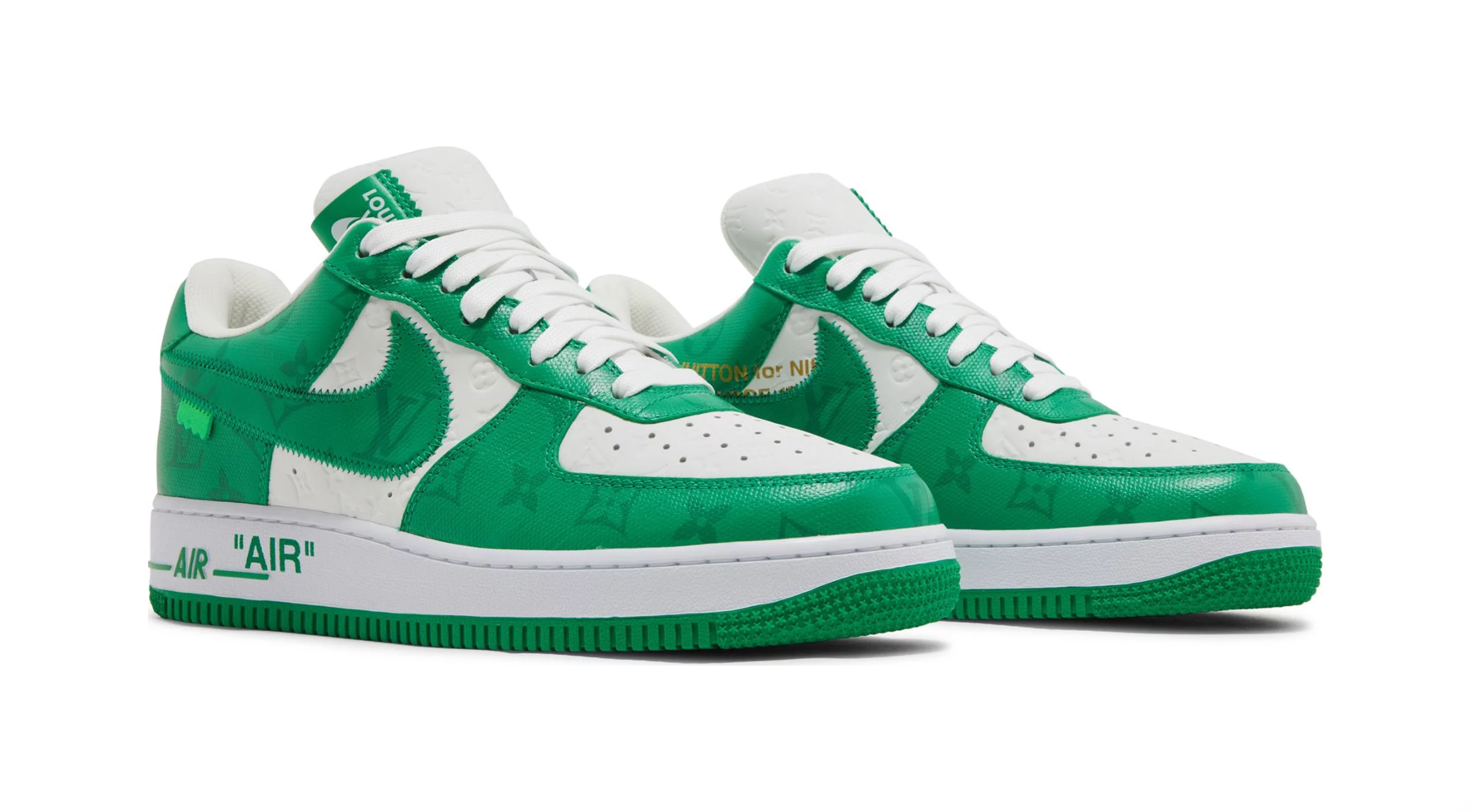 LOUIS VUITTON NIKE AIR FORCE 1 LOW WHITE GREEN