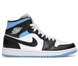 JORDAN 1 MID UNIVERSITY BLACK WHITE (W) - The Edit LDN