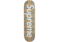SUPREME BURBERRY SKATEBOARD DECK BEIGE