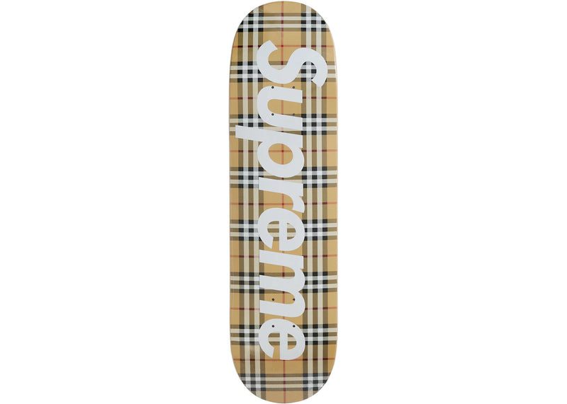 SUPREME BURBERRY SKATEBOARD DECK BEIGE
