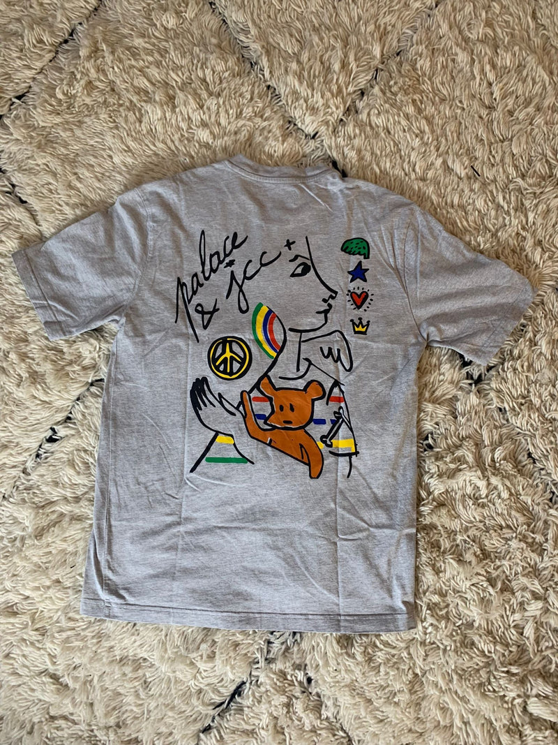 PRE LOVED - PALACE JCDC2 T-SHIRT GREY MARL - The Edit LDN