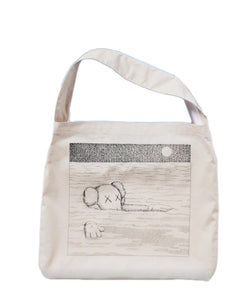 KAWS X UNIQLO ARTBOOK COVER TOTE BAG NATURAL