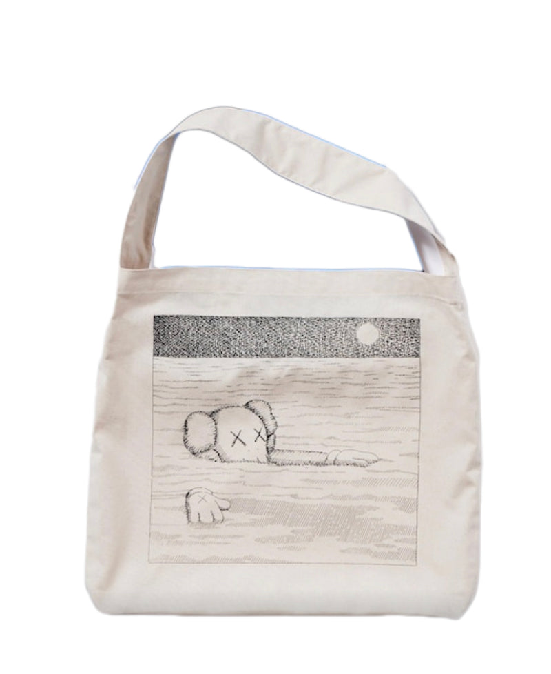 KAWS X UNIQLO ARTBOOK COVER TOTE BAG NATURAL