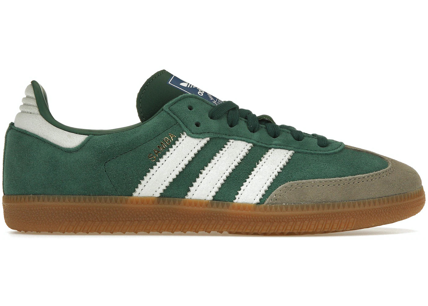 ADIDAS SAMBA OG COLLEGIATE GREEN GUM GREY TOE