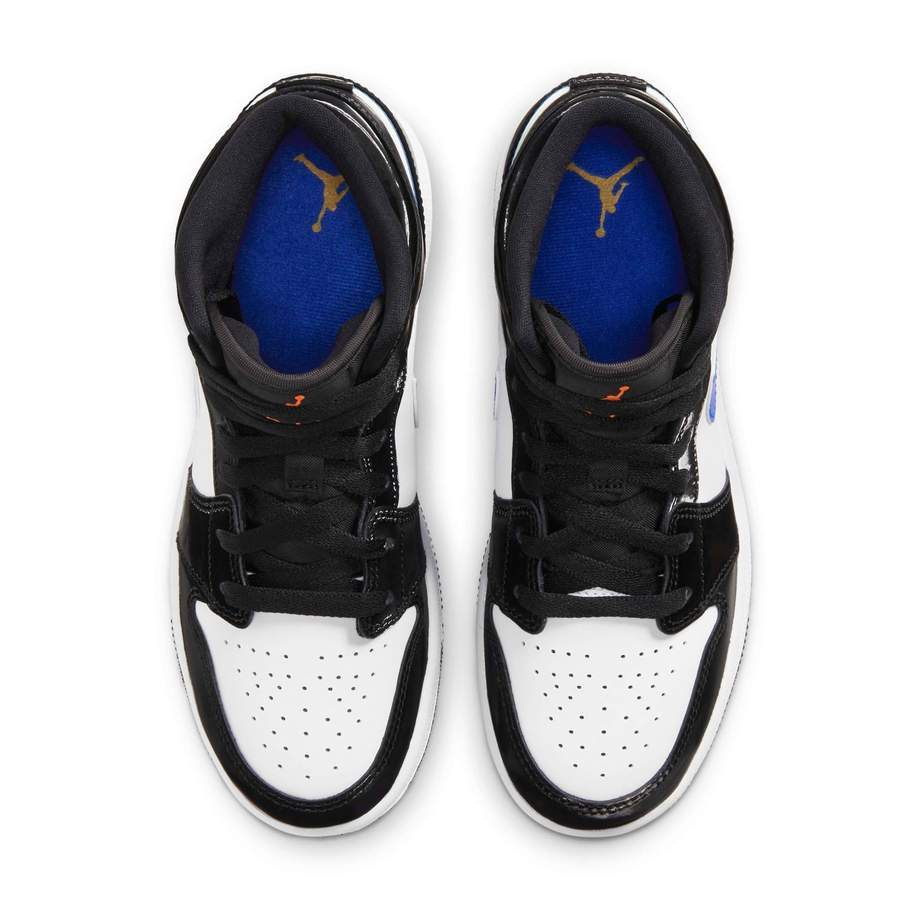 JORDAN 1 MID BLACK RACER BLUE WHITE (GS) - The Edit LDN