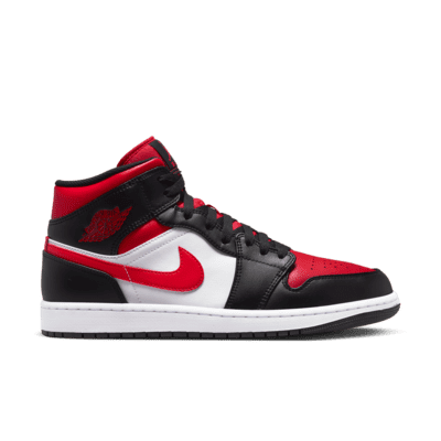 JORDAN 1 MID NEGRO ROJO FUEGO (M)