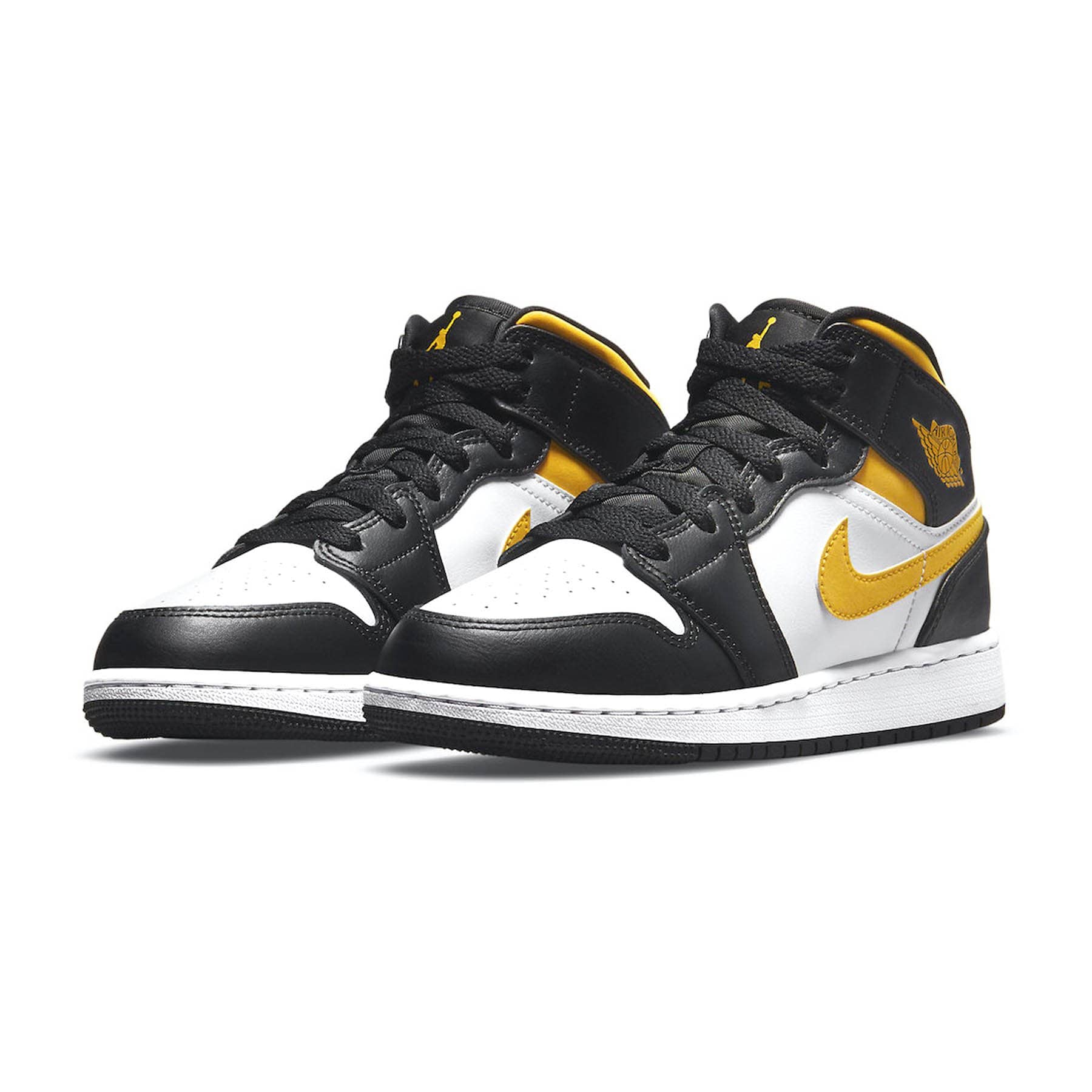 JORDAN 1 MID WHITE BLACK POLLEN - The Edit LDN