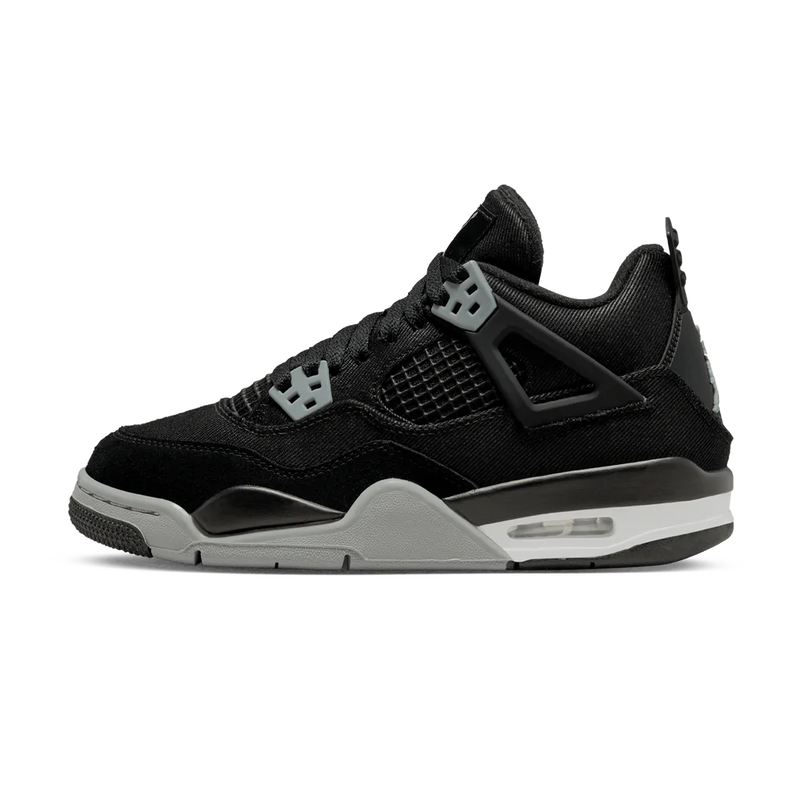 JORDAN 4 RETRO BLACK CANVAS (GS)