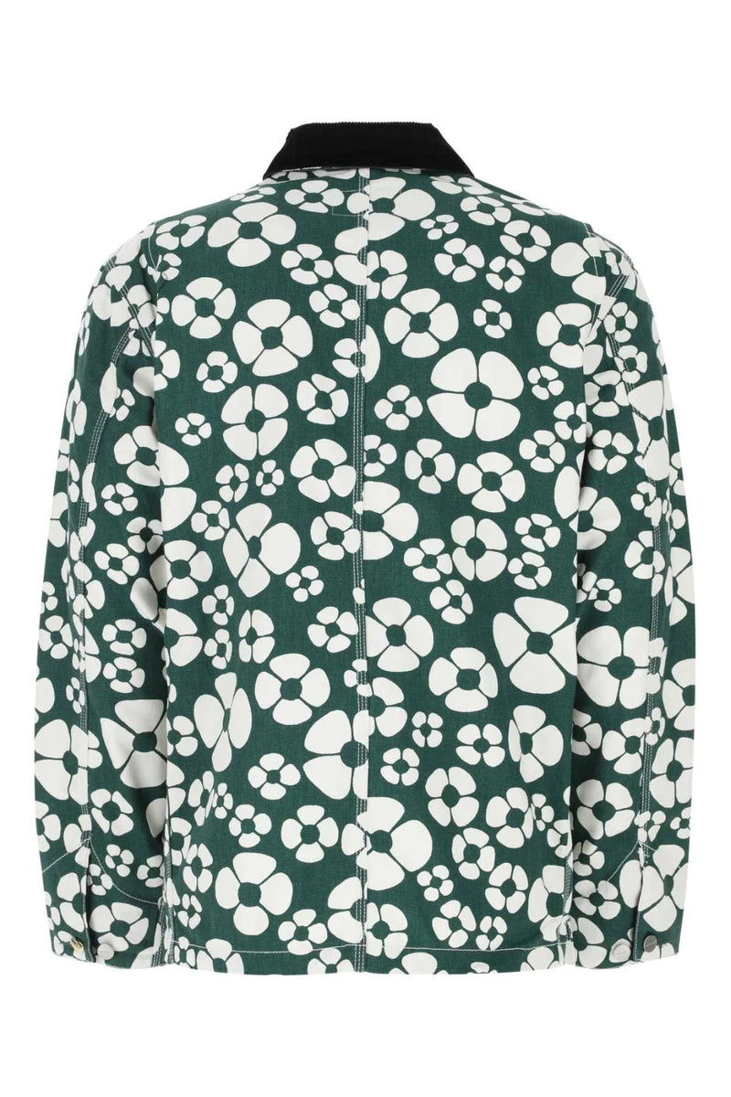 marni x carhartt work jacket green/white