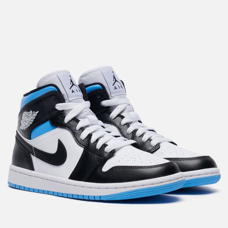 JORDAN 1 MID UNIVERSITY BLACK WHITE (W) - The Edit LDN