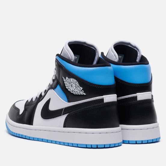 JORDAN 1 MID UNIVERSITY BLACK WHITE (W) - The Edit LDN