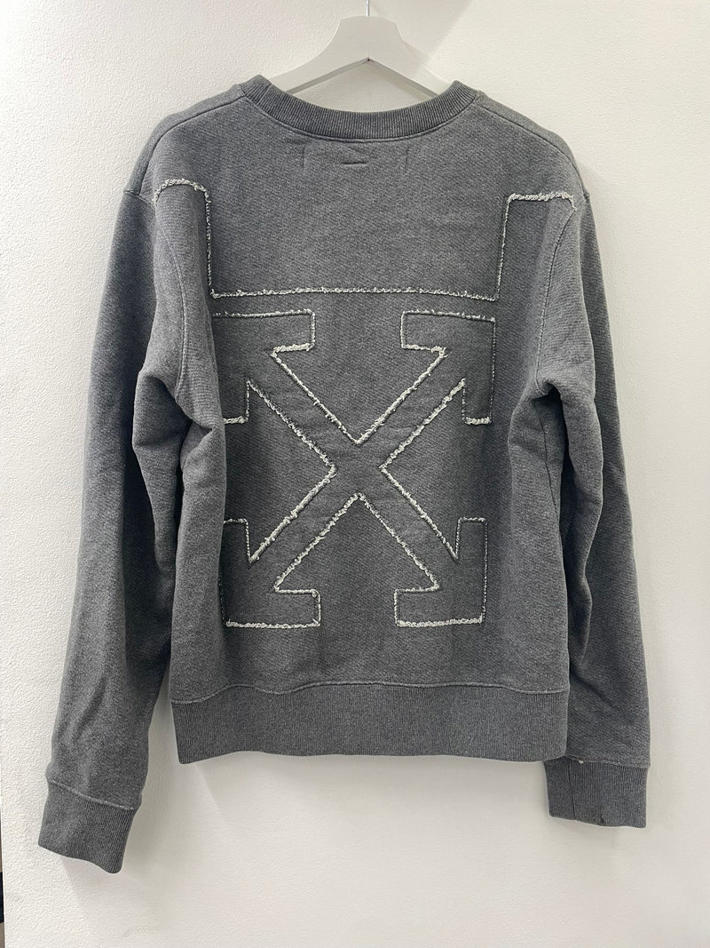 PRE LOVED - OFF WHITE GREY CREWNECK