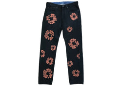 DENIM TEARS LEVI'S COTTON WREATH JEANS BLACK/RED CLAY
