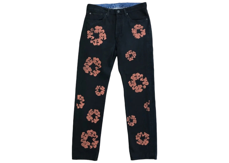 DENIM TEARS LEVI'S COTTON WREATH JEANS BLACK/RED CLAY