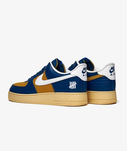 Nike air force 1 navy blue gold Clearance