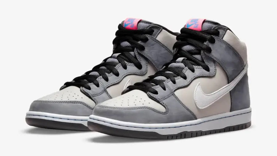 NIKE SB DUNK HIGH MEDIUM GREY PINK - The Edit LDN