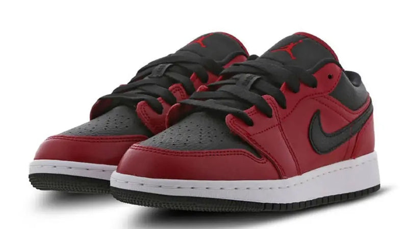 JORDAN 1 LOW GYM RED BLACK PEBBLED (GS) - The Edit LDN