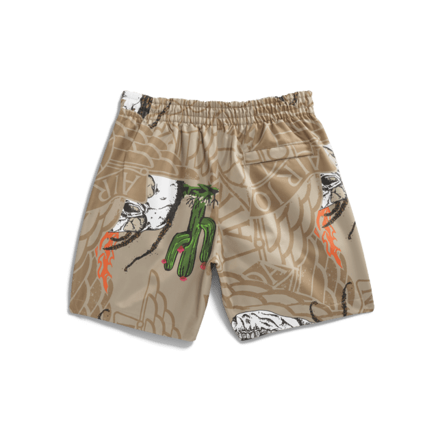 TRAVIS SCOTT CACTUS JACK X JORDAN POOL SHORTS - The Edit Man London 