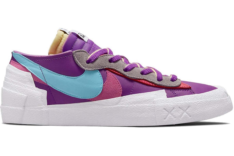 KAWS X SACAI X NIKE BLAZER LOW PURPLE MULTI - The Edit LDN