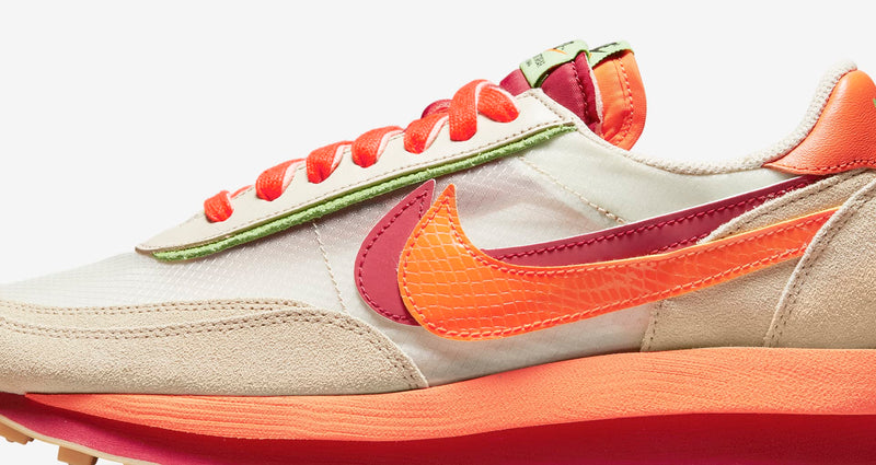 CLOT x SACAI X NIKE LD WAFFLE NET -  ORANGE BLAZE - The Edit LDN