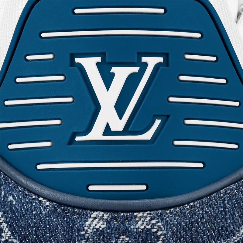 LOUIS VUITTON LV TRAINER MONOGRAM DENIM WHITE BLUE