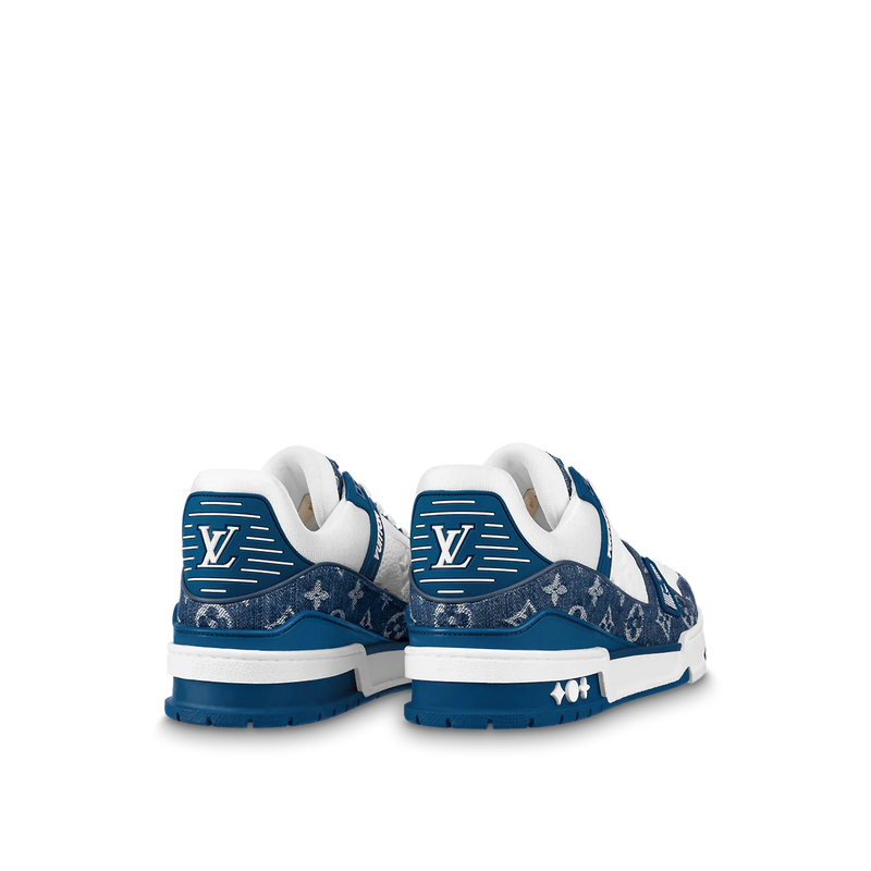 LOUIS VUITTON LV TRAINER MONOGRAM DENIM WHITE BLUE - HotelomegaShops - Louis  vuitton обложки