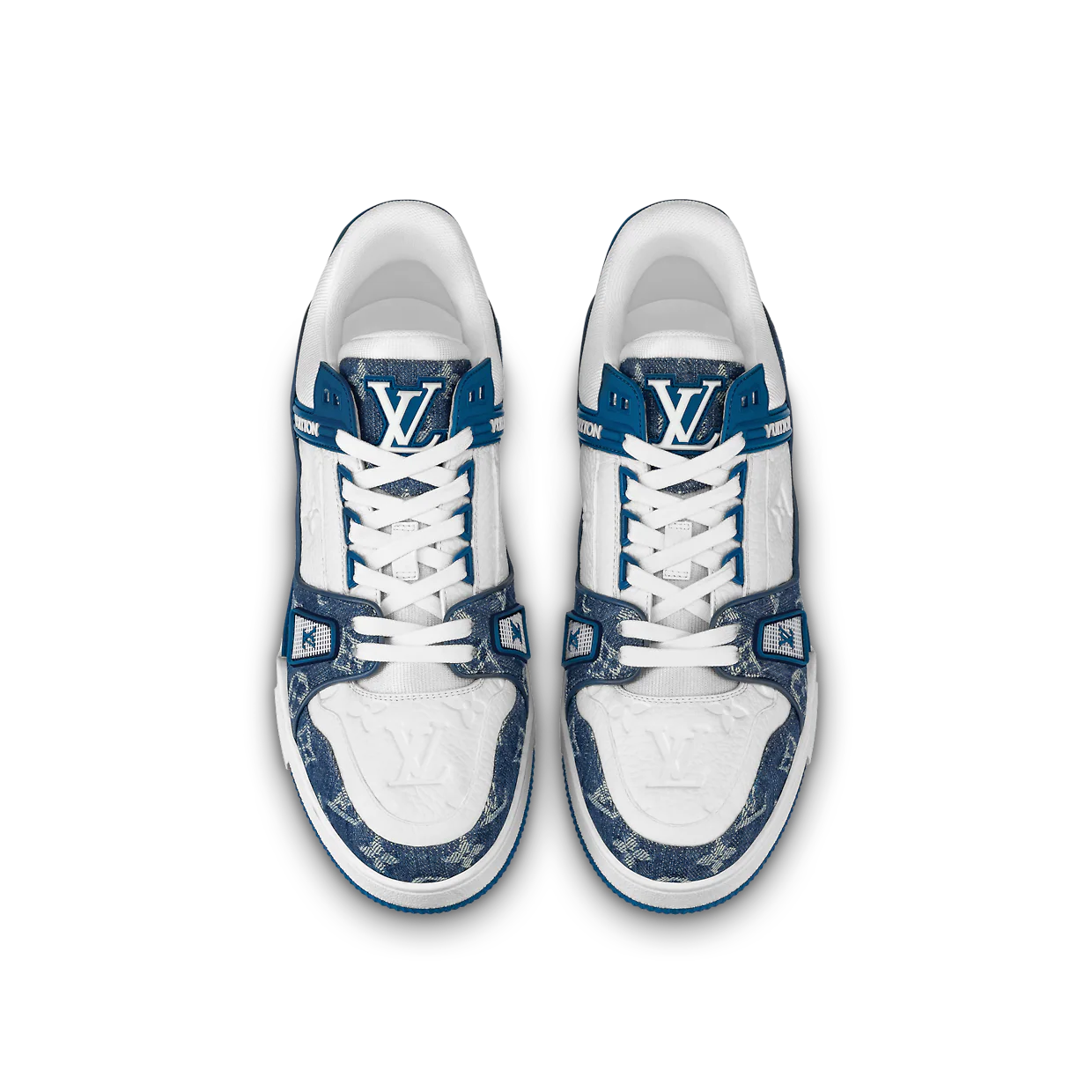 LOUIS VUITTON LV TRAINER MONOGRAN DENIM WEIß BLAU