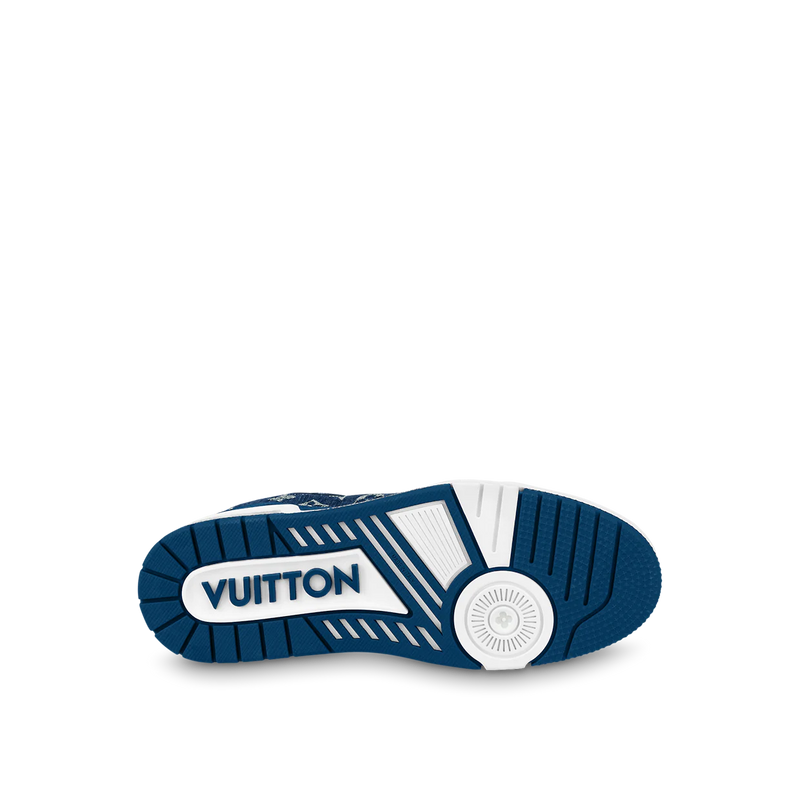 Louis Vuitton Trainer Monogram Denim White Blue -  Worldwide  Shipping