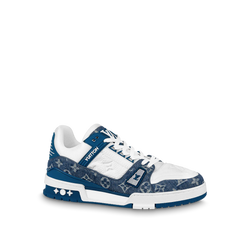 LOUIS VUITTON LV TRAINER MONOGRAM DENIM WHITE BLUE
