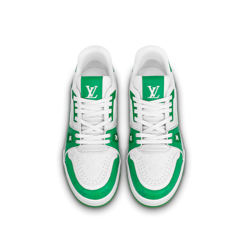 LOUIS VUITTON LV VIRGIL ABLOH 408 TRAINER SNEAKERS SHOES GREEN LV Sz 6 / US  7.5