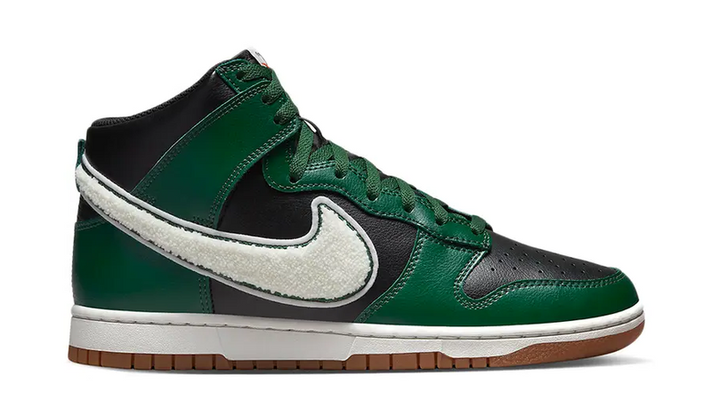 NIKE DUNK HIGH CHENILLE SWOOSH BLACK GREEN