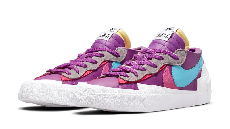 KAWS X SACAI X NIKE BLAZER LOW PURPLE MULTI - The Edit LDN