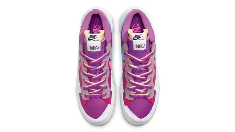 KAWS X SACAI X NIKE BLAZER LOW PURPLE MULTI - The Edit LDN