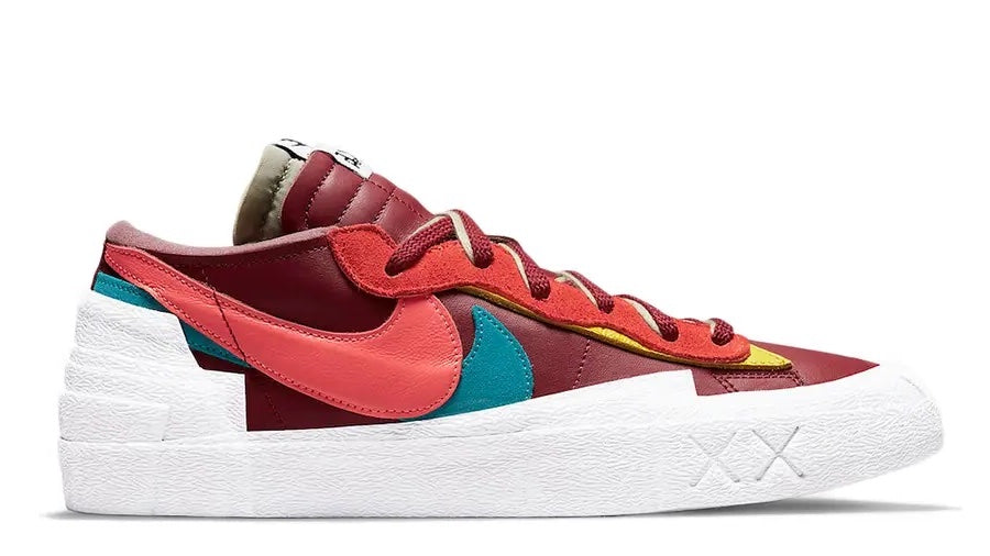 KAWS X SACAI X NIKE BLAZER LOW RED MULTI - The Edit LDN