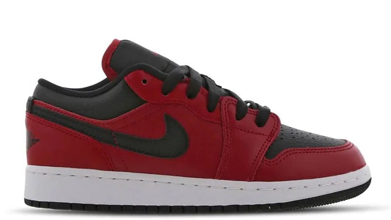 JORDAN 1 LOW GYM RED BLACK PEBBLED (GS) - The Edit LDN