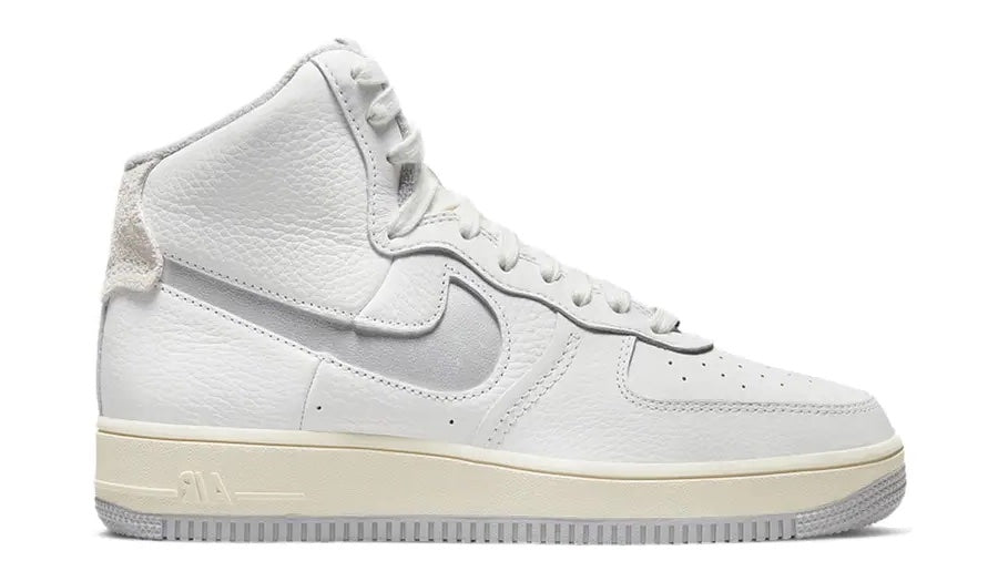 NIKE AIR FORCE 1 HIGH STRAPLESS WHITE GREY (W) - The Edit LDN