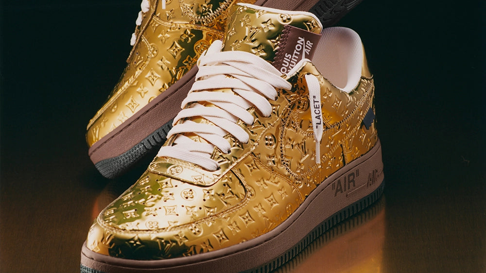 LOUIS VUITTON NIKE AIR FORCE 1 NIEDRIG GOLD